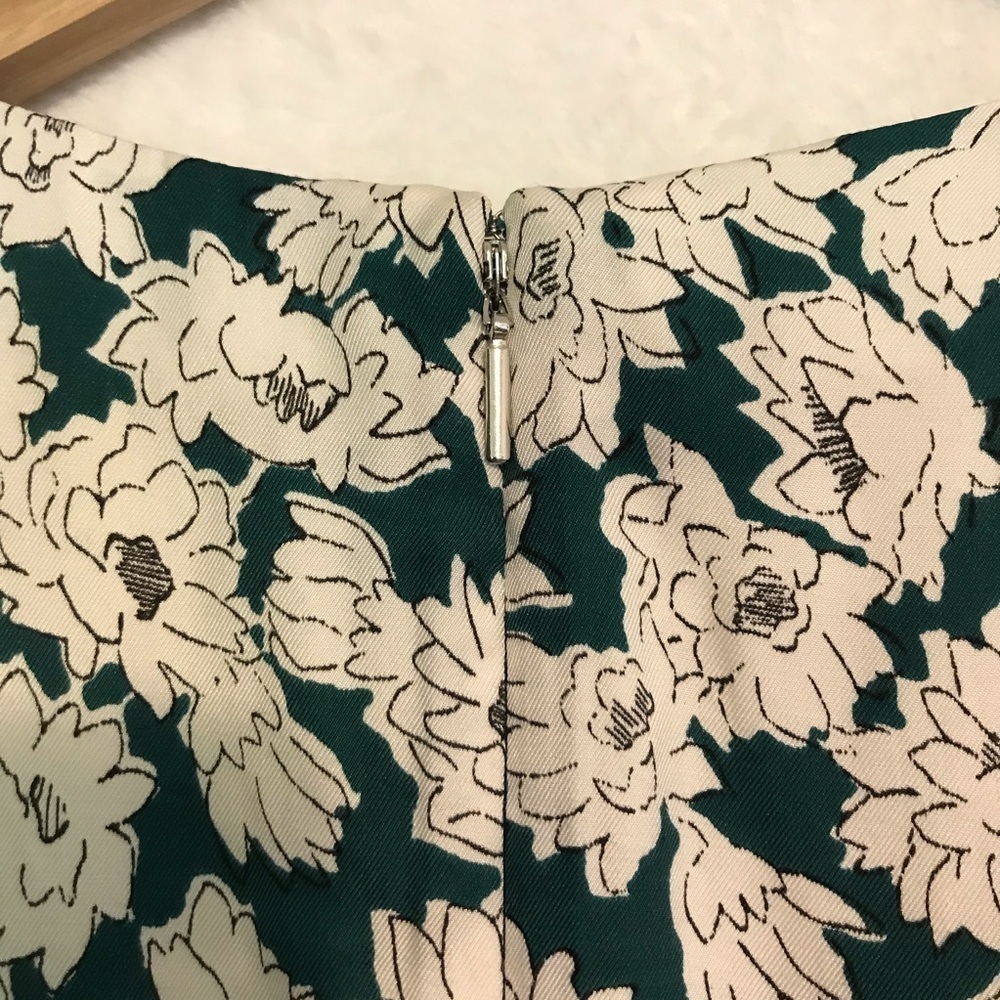 REBECCA TAYLOR green white flower Serene Dress 10‎ - Picture 12 of 12